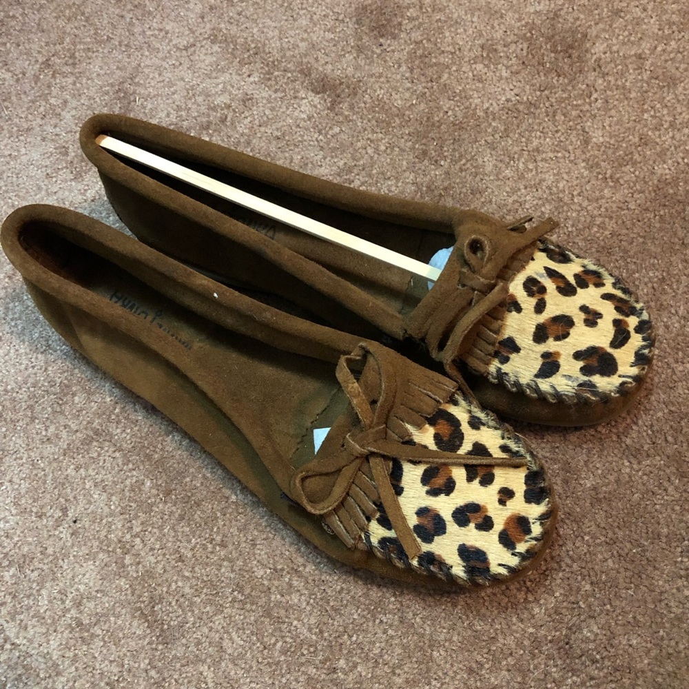 Minnetonka Kitty Leopard Moccasin